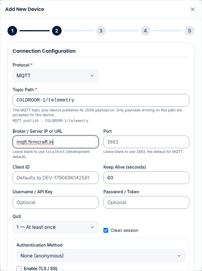 The connection step